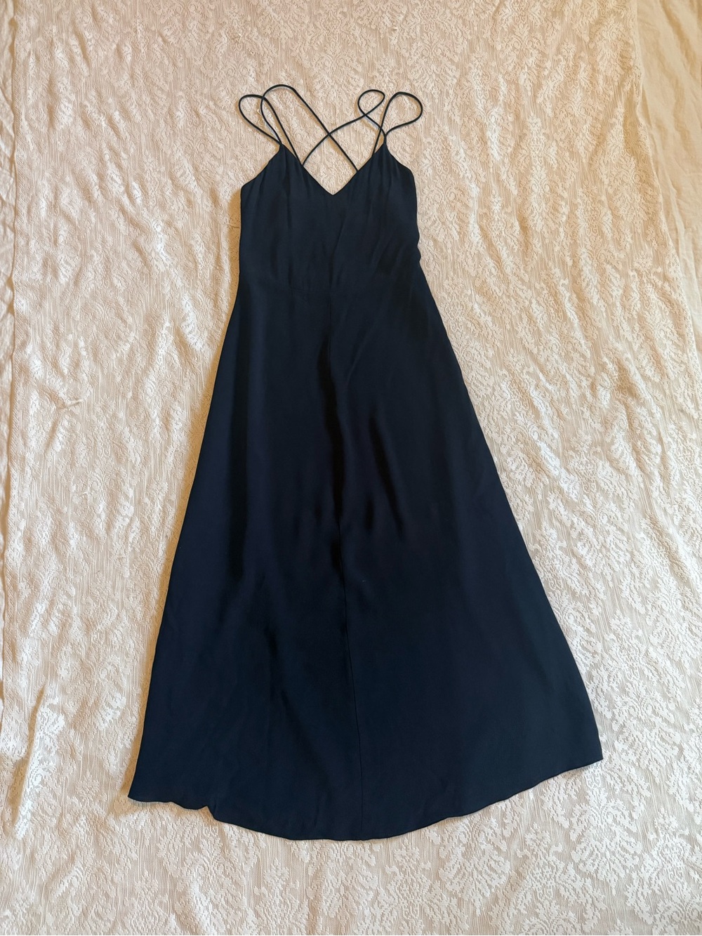 Aritzia Wilfred A-line crisscross strap midi dress